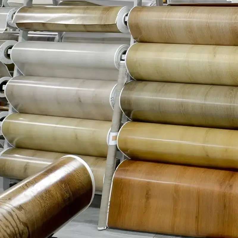 Filmichean sgeadachaidh PVC airson laminating air làr wpc