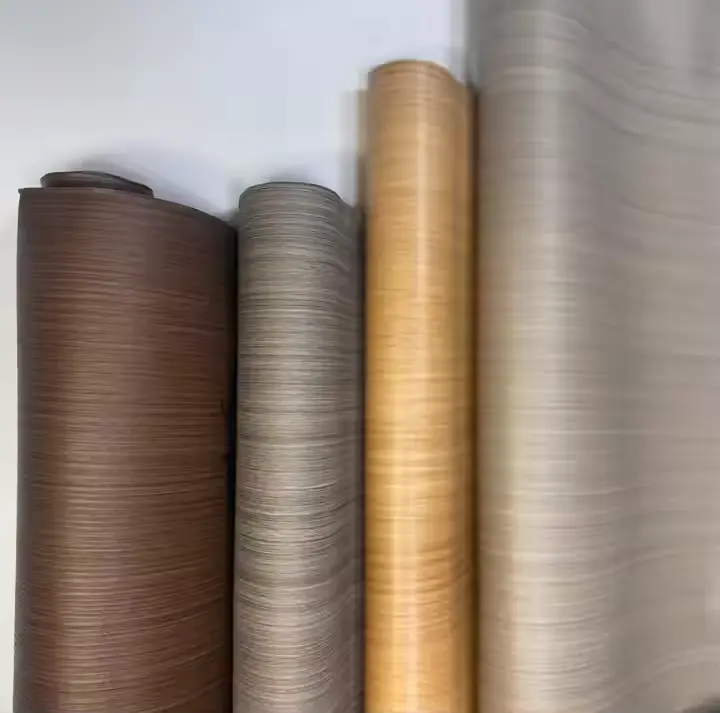 Film sgeadachaidh Film Woodgrain dath PVC Foil airson an doras