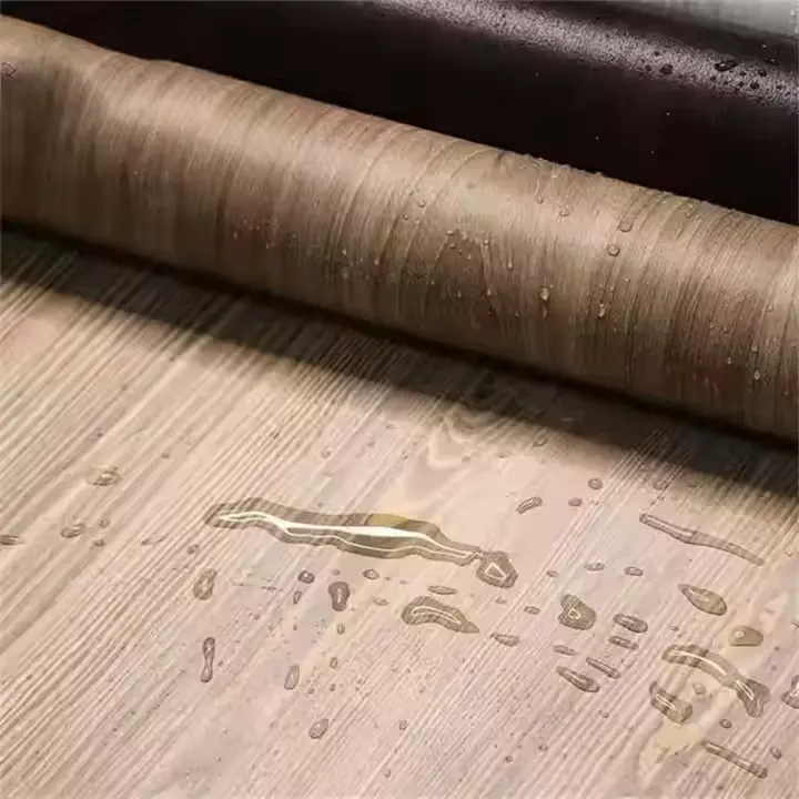 Fiolm Grain Wood PVC airson còmhdach àirneis Cidsin Citchit